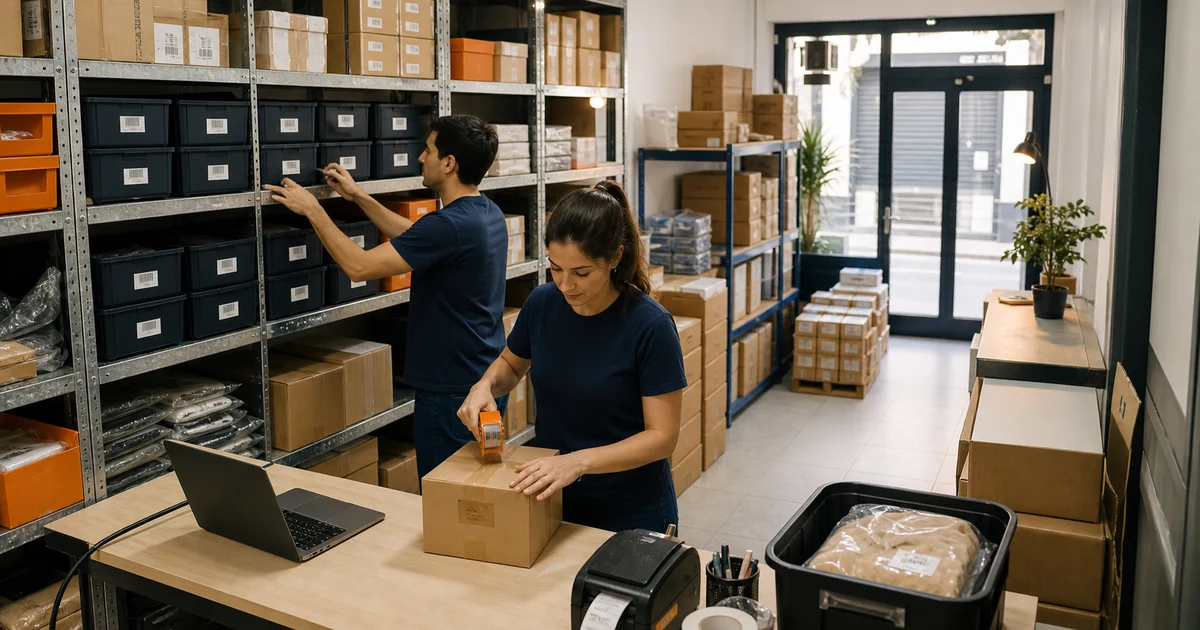 Guía práctica para organizar un depósito ecommerce pequeño: flujo, zonas, ubicaciones, picking, mesa de packing, seguridad y control de pedi